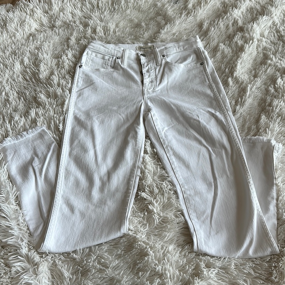 Madewell white denim jeans. High rise skinny. 27T